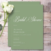 Ducha Mínima Clásica Verde y Blanca de Novias