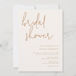 Invitación Ducha minimalista de novias