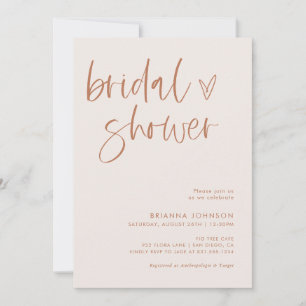 Invitación Ducha Minimalista de novias Boho Novialidad mode