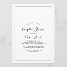 Invitación Ducha minimalista de parejas
