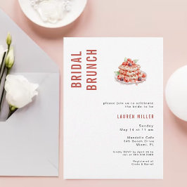 Invitación Ducha moderna de Waffles Bridal Brunch