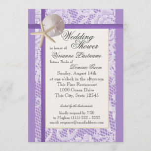 Invitación Ducha Morple Beach Bridal