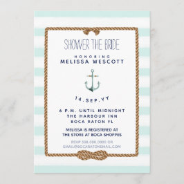 Invitación Ducha náutica espuma del mar de nudo infinito de l