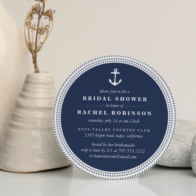 Invitación Ducha Nautical Braid Bridal (Subido por el creador)