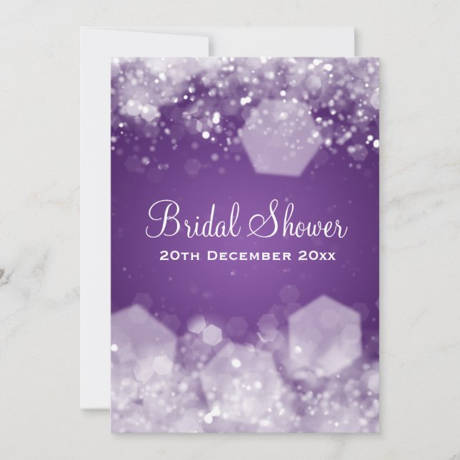 Invitación Ducha Noche Elegante Bridal Noche 5x7 (Anverso)