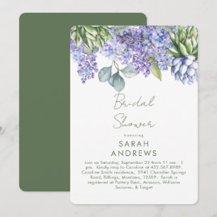 Invitación Ducha Nocturna Morple Floral Botánica Ronida