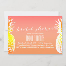 Invitación Ducha Nodal Elegante Tropical De Piña