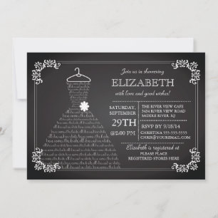 Invitación Ducha Noviana con vestimenta Boda moderno