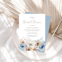 Ducha nudista floral azul bohemio azul Boho