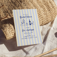 Ducha nupcial a rayas de comida italiana a la mano