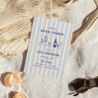 Ducha nupcial a rayas de comida italiana a la mano