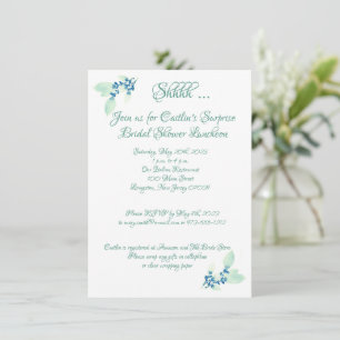 Invitación Ducha nupcial, acuarela