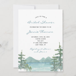 Invitación Ducha nupcial acuática sobre el tema de los lagos