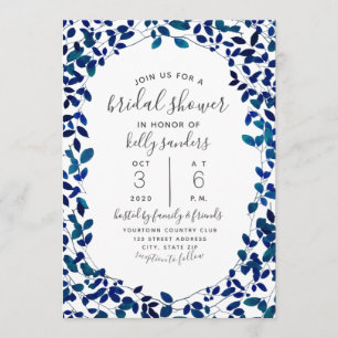 Invitación Ducha nupcial azul