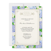 Ducha nupcial Azul Hydrangea Lace Floral Formal