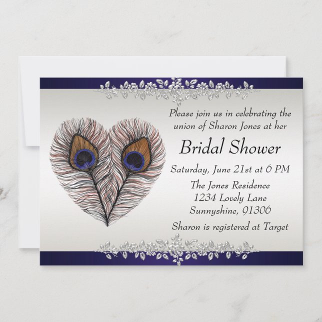 Invitación Ducha nupcial azul turquesa (Anverso)