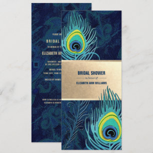 Invitación Ducha nupcial azul turquesa azul de la marina de p