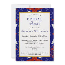 Ducha nupcial blanca de oro rojo nórdico