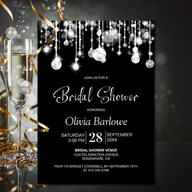 Invitación Ducha nupcial blanca y elegante (Subido por el creador)