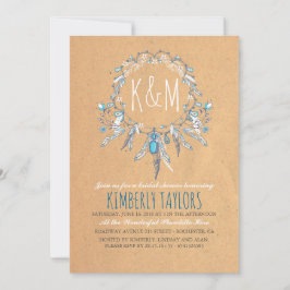 Invitación Ducha nupcial Boho Vintage