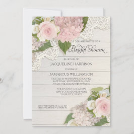 Invitación Ducha nupcial Bonito Flor Vintage Hidrangea