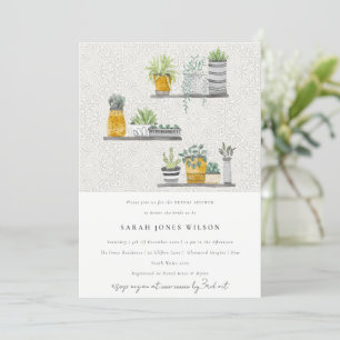 Invitación Ducha nupcial botánica de leafy puerperio ornament