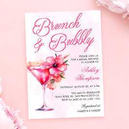 Invitación Ducha nupcial Brunch y Bubbly Champange