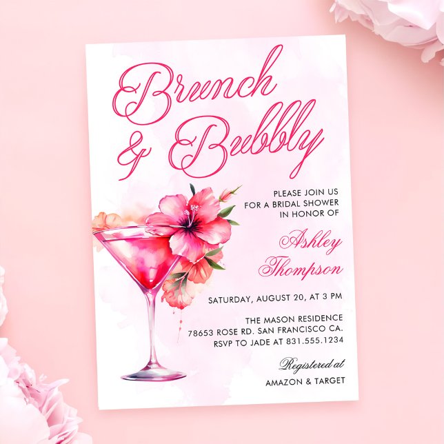 Invitación Ducha nupcial Brunch y Bubbly Champange (Subido por el creador)