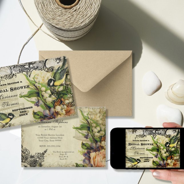 Invitación Ducha nupcial, canción amarilla jaula jaula jaula  (Subido por el creador)
