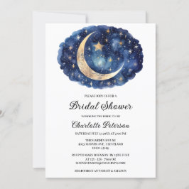 Invitación Ducha nupcial Celestial de la Estrella de la Luna
