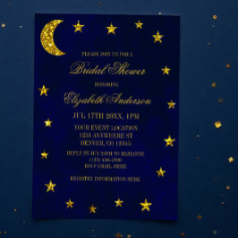 Invitación Ducha nupcial Celestial Nocturna
