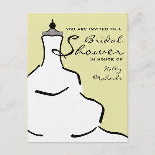 Invitación Ducha nupcial - color elegante del personalizado