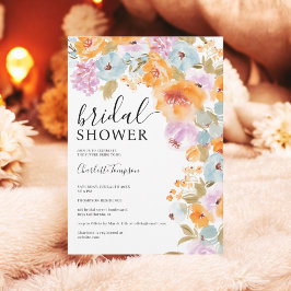 Invitación Ducha nupcial con acuarela floral Boho pintado a m