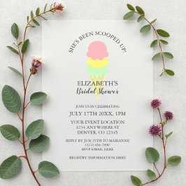 Invitación Ducha nupcial con crema de hielo