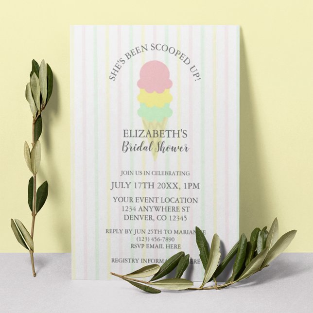 Invitación Ducha nupcial con crema de hielo (Subido por el creador)