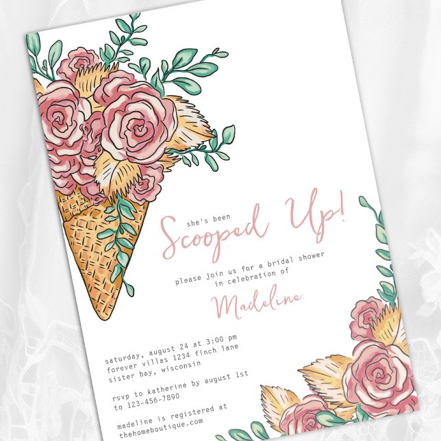 Invitación Ducha nupcial con crema de hielo (Subido por el creador)