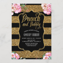 Ducha nupcial con flores de oro de brunch