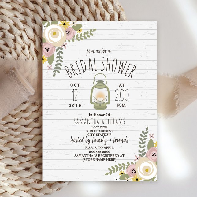 Invitación Ducha nupcial con glamour de Boho - Dusto (Subido por el creador)