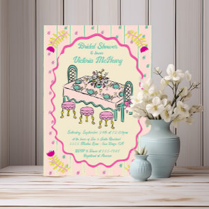 Invitación Ducha nupcial con la mano dibujada por el abuelo