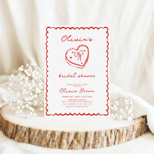 Invitación Ducha nupcial con mano trenzada retro