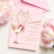 Ducha Nupcial con Pétalos Florales de Oro Rosa y P