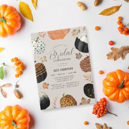 Invitación Ducha nupcial con toallas pintadas de otoño