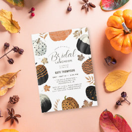 Invitación Ducha nupcial con toallas pintadas de otoño