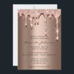 Invitación Ducha nupcial Cumpleaños 16.ª Rosa en 3D Drips<br><div class="desc">Para una elegante invitación moderna a la moda Smile All Day! FlorenciaK diseño</div>