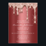 Invitación Ducha nupcial Cumpleaños 16 Rosa 3D Borgoña<br><div class="desc">Para una elegante invitación moderna a la moda Smile All Day! FlorenciaK diseño</div>