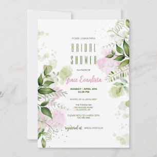 Invitación Ducha nupcial de acuarela de primavera