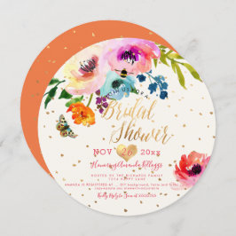 Invitación Ducha nupcial de acuarela floral de PixDezines