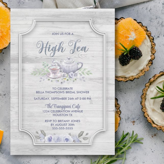 Invitación Ducha nupcial de alta temperatura de madera de est (Subido por el creador)