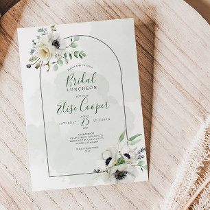 Invitación Ducha nupcial de Anemone Bouquet Arch