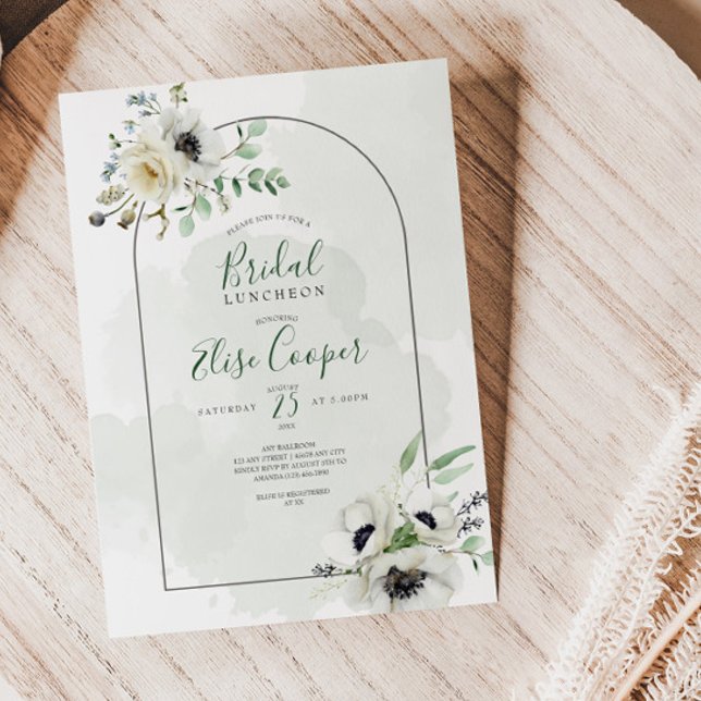 Invitación Ducha nupcial de Anemone Bouquet Arch (Subido por el creador)